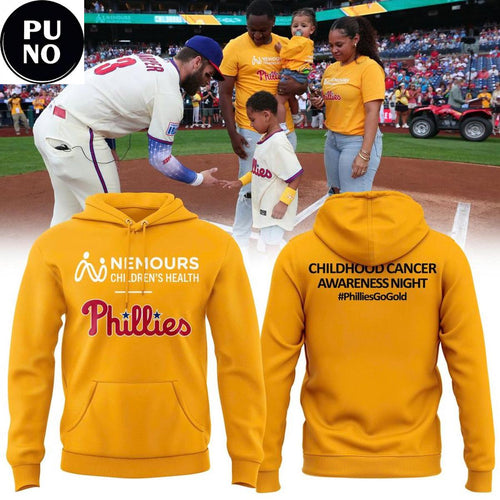 Philadelphia Phillies 2026 Childhood Cancer Awareness Day Hoodie T-Shirt