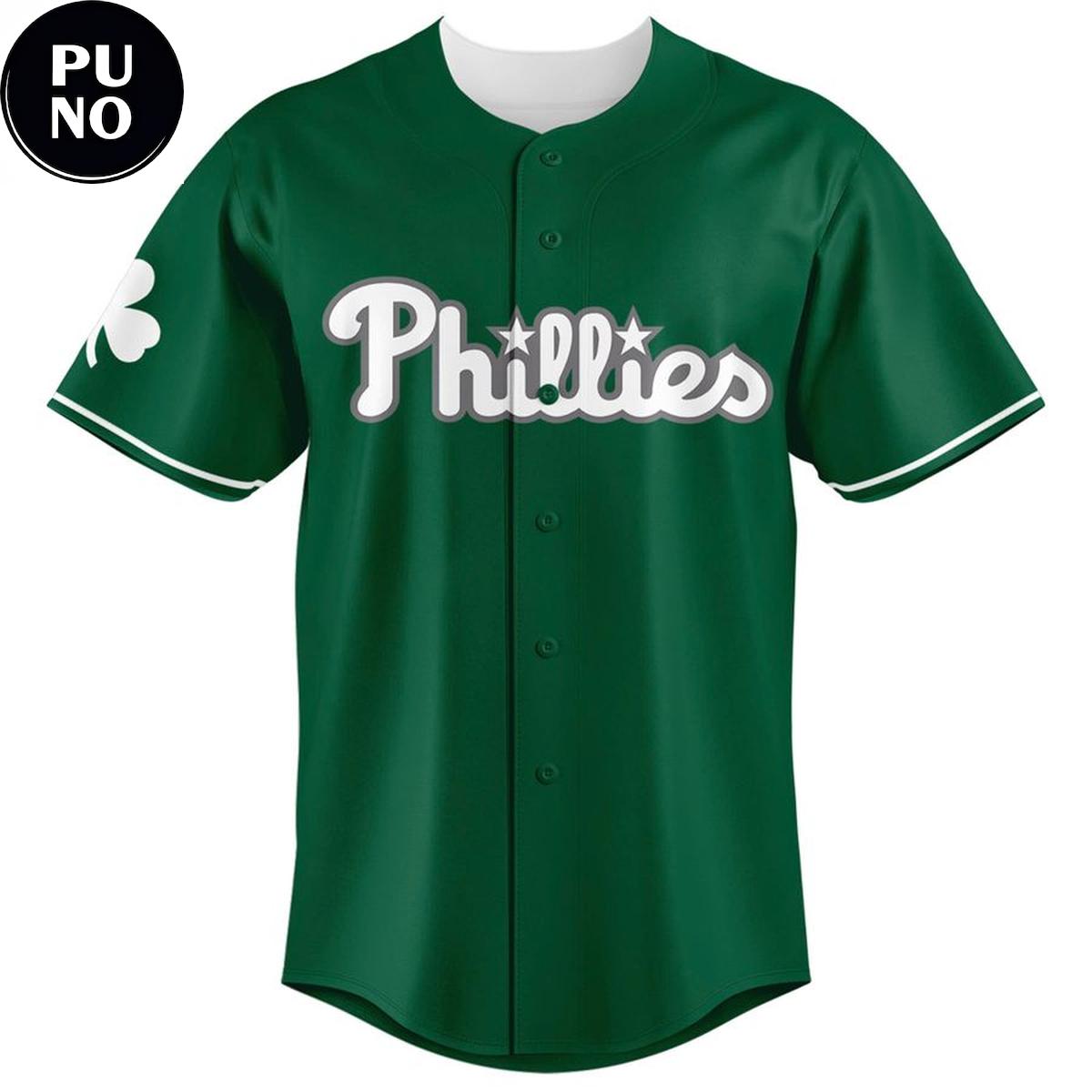 Philadelphia Phillies 2026 St Patrick’s Day Personalized Baseball Jersey