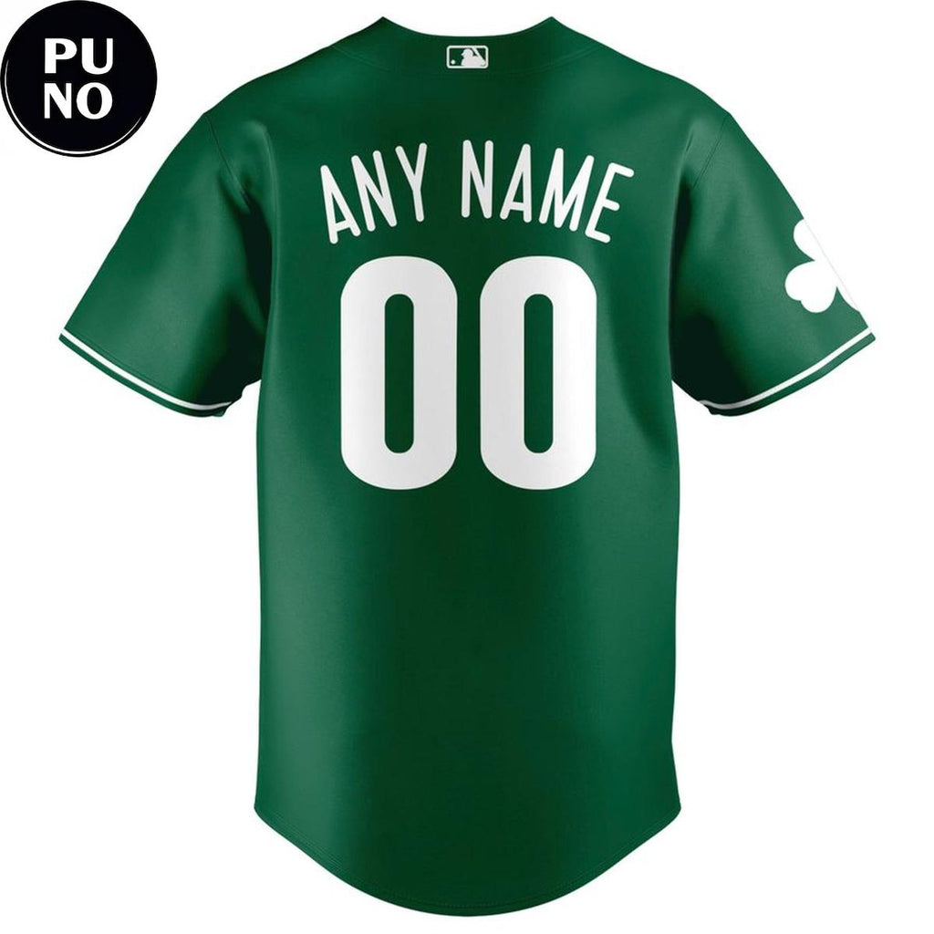 Philadelphia Phillies 2026 St Patrick’s Day Personalized Baseball Jersey