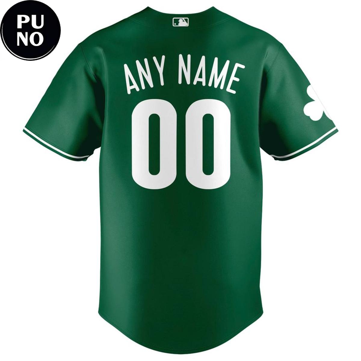 Philadelphia Phillies 2026 St Patrick’s Day Personalized Baseball Jersey