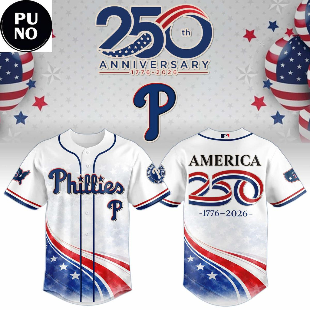 Philadelphia Phillies America 250 Anniversary 1776-2026 Baseball Jersey