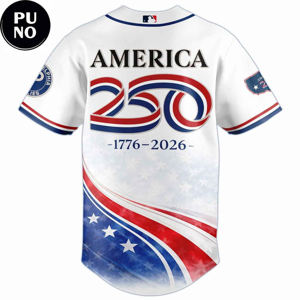 Philadelphia Phillies America 250 Anniversary 1776-2026 Baseball Jersey