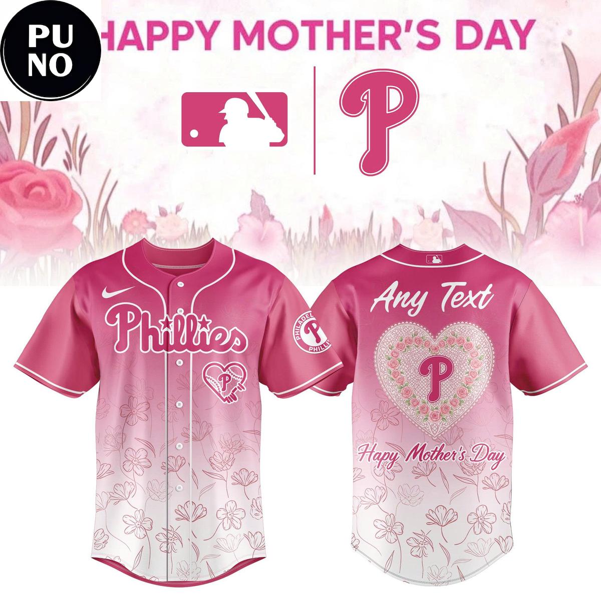 Philadelphia Phillies Happy Mother Day 2026 Personalized Baseball Jersey