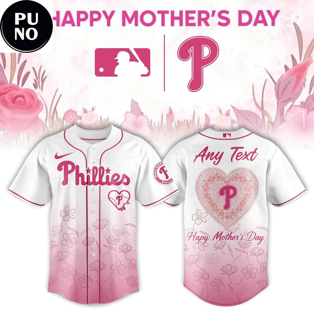 Philadelphia Phillies Happy Mother Day 2026 Personalized Baseball Jersey