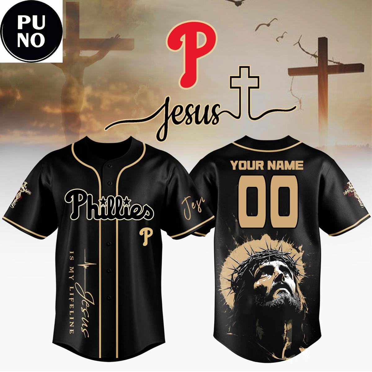 Philadelphia Phillies Jesus Faith 2026 Personalized Baseball Jersey