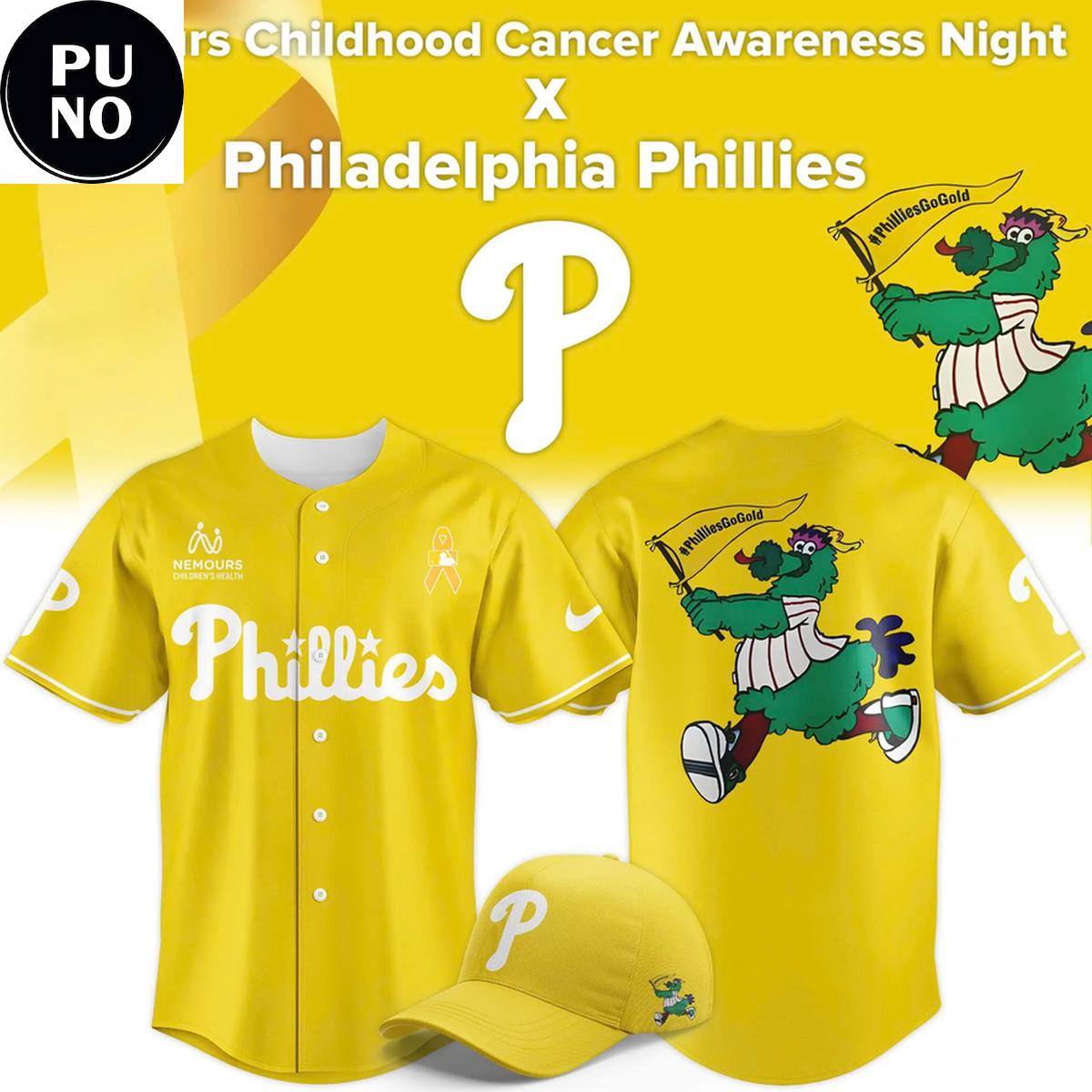 Philadelphia Phillies x Nemours Childhood Cancer Awareness Night 2026 Baseball Jersey