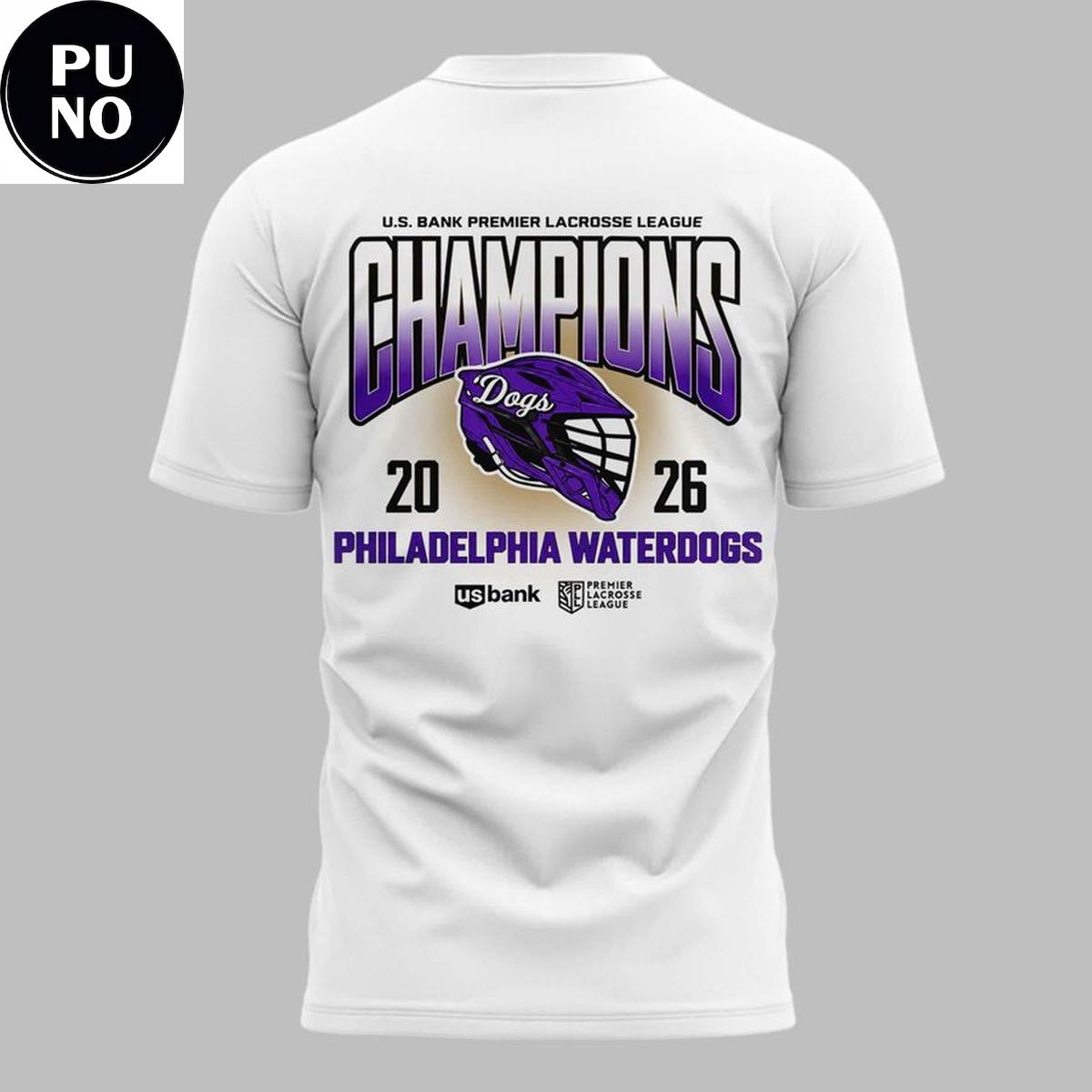 Philadelphia Waterdogs 2026 Premier Lacrosse League Champions T-Shirt