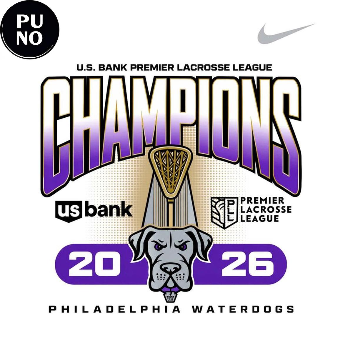 Philadelphia Waterdogs 2026 Premier Lacrosse League Champions T-Shirt