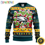 Philadelphia Eagles Christmas Ugly Sweater Print 12 Grinch Xmas Day Show Your Team Spirit