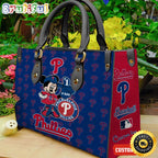 Philadelphia Phillies Minnie Women Leather Hand Bag