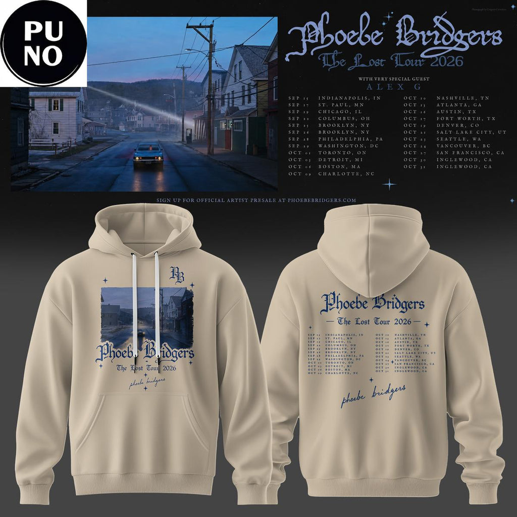 Phoebe Bridgers The Lost Tour 2026 Beige Hoodie T-Shirt