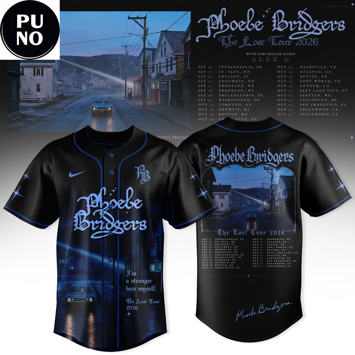 Phoebe Bridgers The Lost Tour 2026 Midnight Drive Baseball Jersey