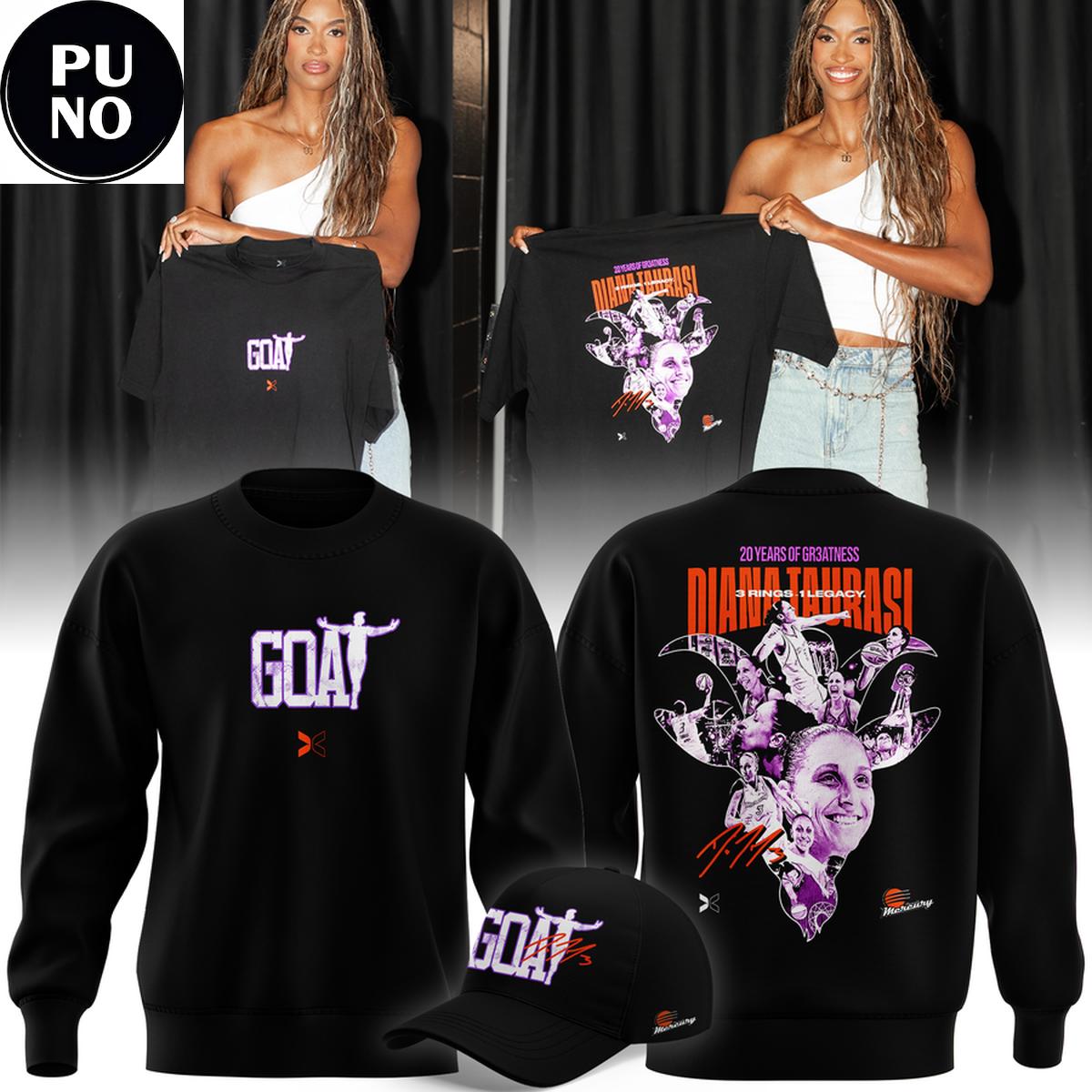 Phoenix Mercury Diana Taurasi 20 Years of Greatness 2026 Hoodie T-Shirt