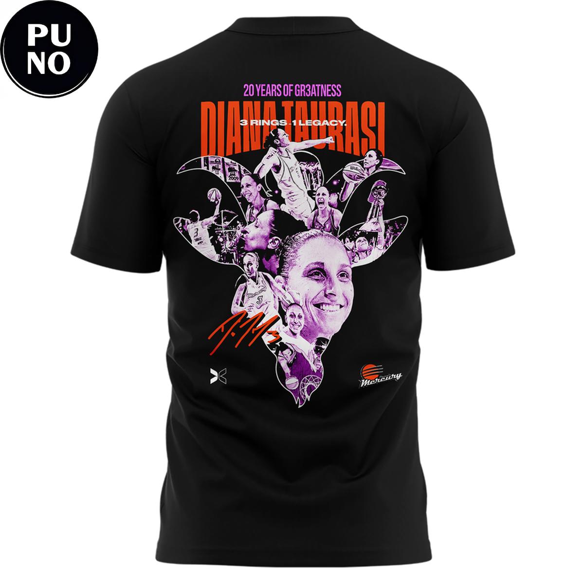 Phoenix Mercury Diana Taurasi 20 Years of Greatness 2026 Hoodie T-Shirt
