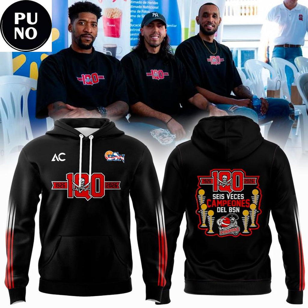 Piratas de Quebradillas BSN 100 Years Anniversary Hoodie Shirt
