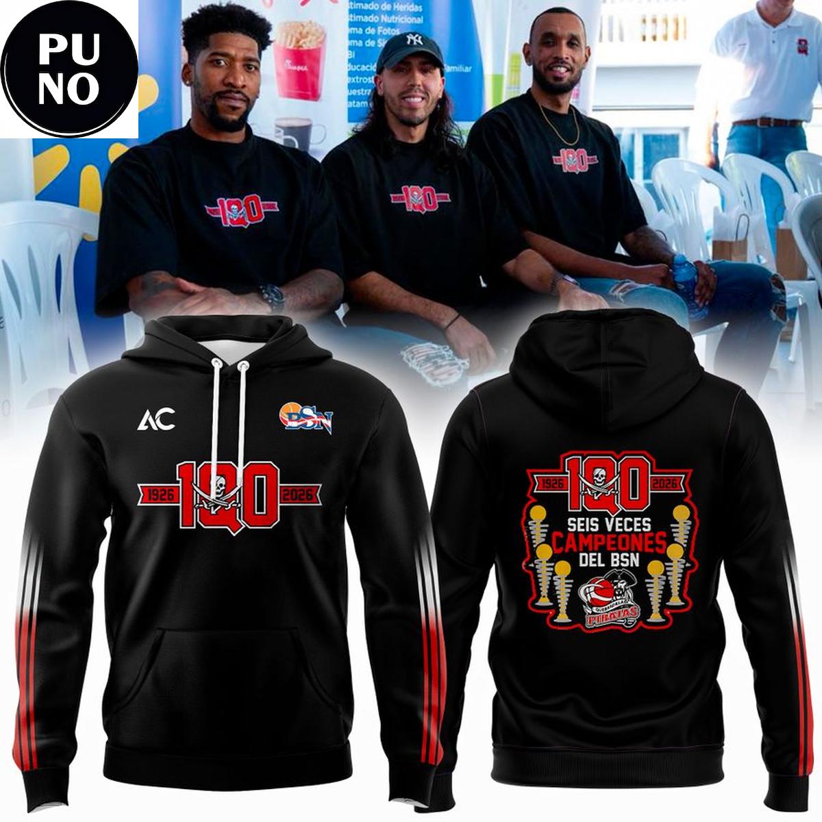 Piratas de Quebradillas BSN 100 Years Anniversary Hoodie Shirt