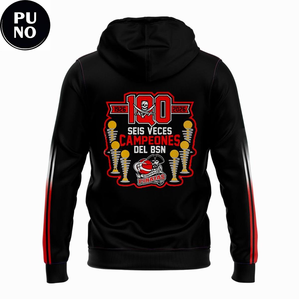 Piratas de Quebradillas BSN 100 Years Anniversary Hoodie Shirt