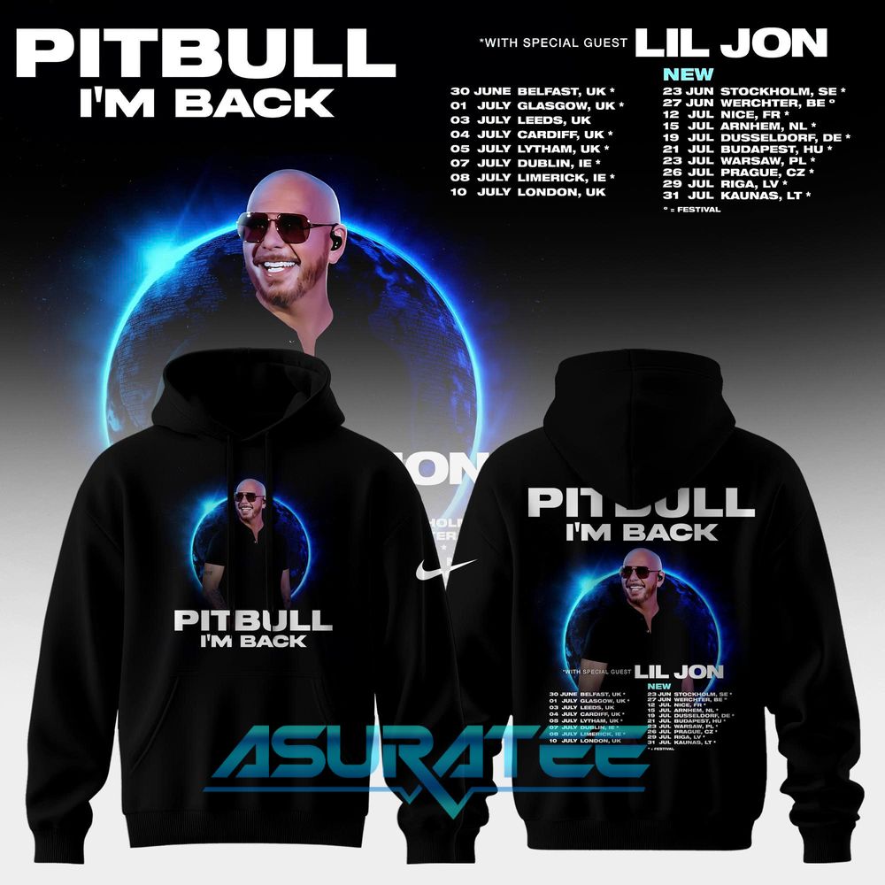 Pitbull I’m Back! Tour 2026 Limited Edition Hoodie