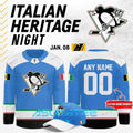 Pittsburgh Penguins 2026 Italian Heritage Night Special Hockey Jersey