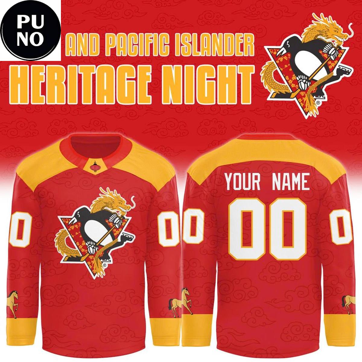 Pittsburgh Penguins Asian and Pacific Islander Heritage Night 2026 Personalized Hockey Jersey