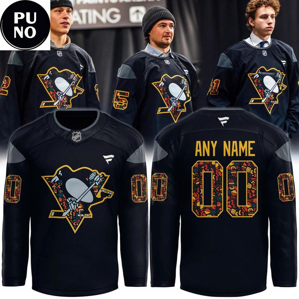 Pittsburgh Penguins Black History 2026 Personalized Hockey Jersey