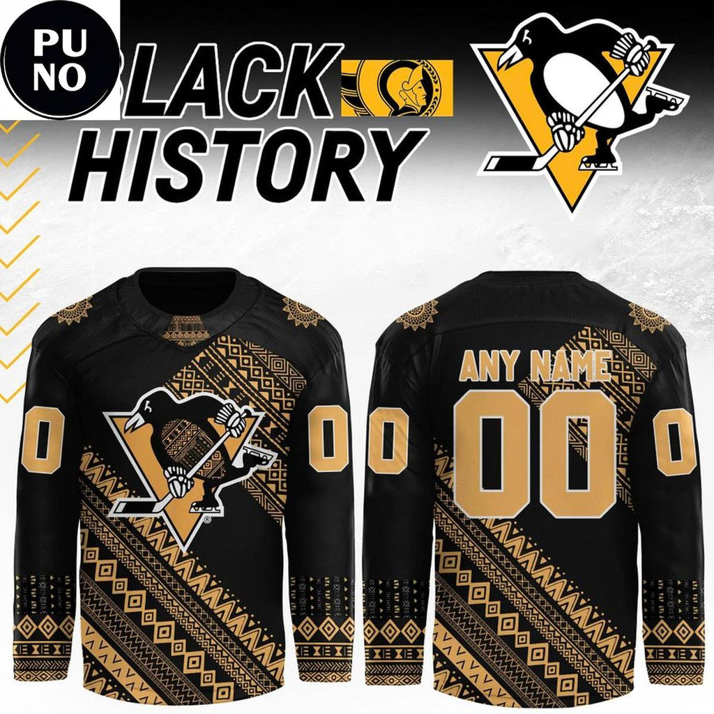 Pittsburgh Penguins Black History Month 2026 Personalized Hockey Jersey