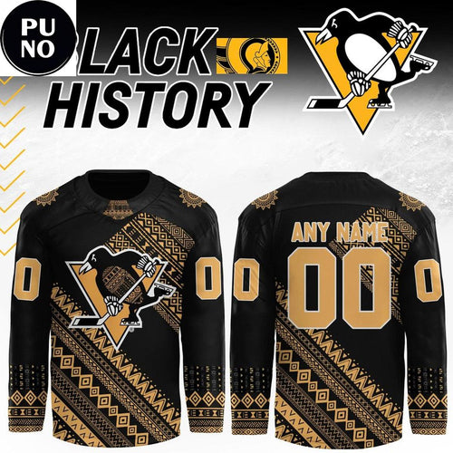 Pittsburgh Penguins Black History Month 2026 Personalized Hockey Jersey
