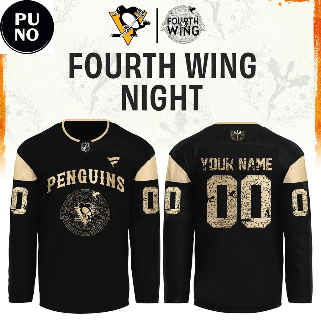Pittsburgh Penguins Fourth Wings Night 2026 Personalized Hockey Jersey