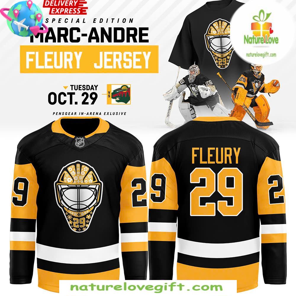 Marc-Andre Fleury Pittsburgh Penguins Hockey Jersey