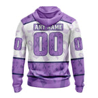 Personalized NHL Pittsburgh Penguins Special Lavender Hockey Fights Cancer All Over Print 3D Hoodie Unisex Hoodie Tshirt Sweatshirt