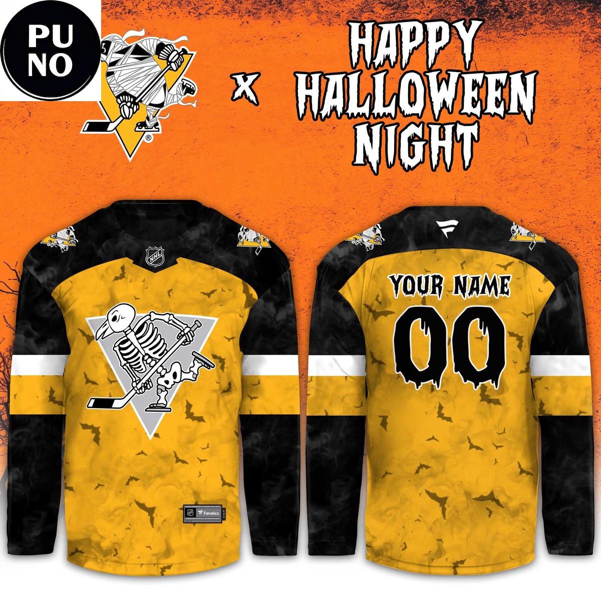 Pittsburgh Penguins x Happy Halloween Night 2026 Personalized Hockey Jersey