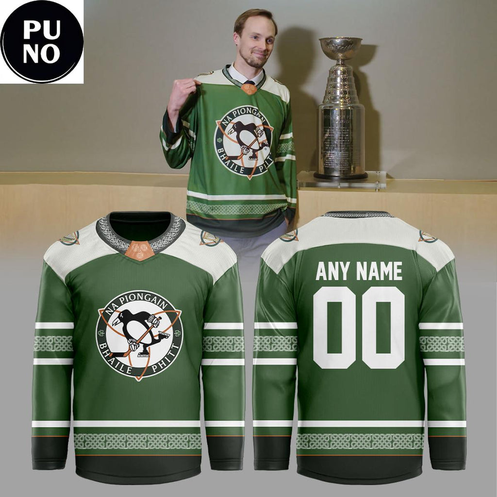 Pittsburgh Penguins x Irish Heritage Night 2026 Personalized Hockey Jersey