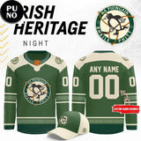 Pittsburgh Penguins x Irish Heritage Night 2026 Personalized Hockey Jersey