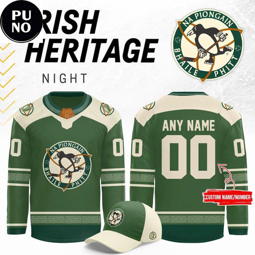 Pittsburgh Penguins x Irish Heritage Night 2026 Personalized Hockey Jersey