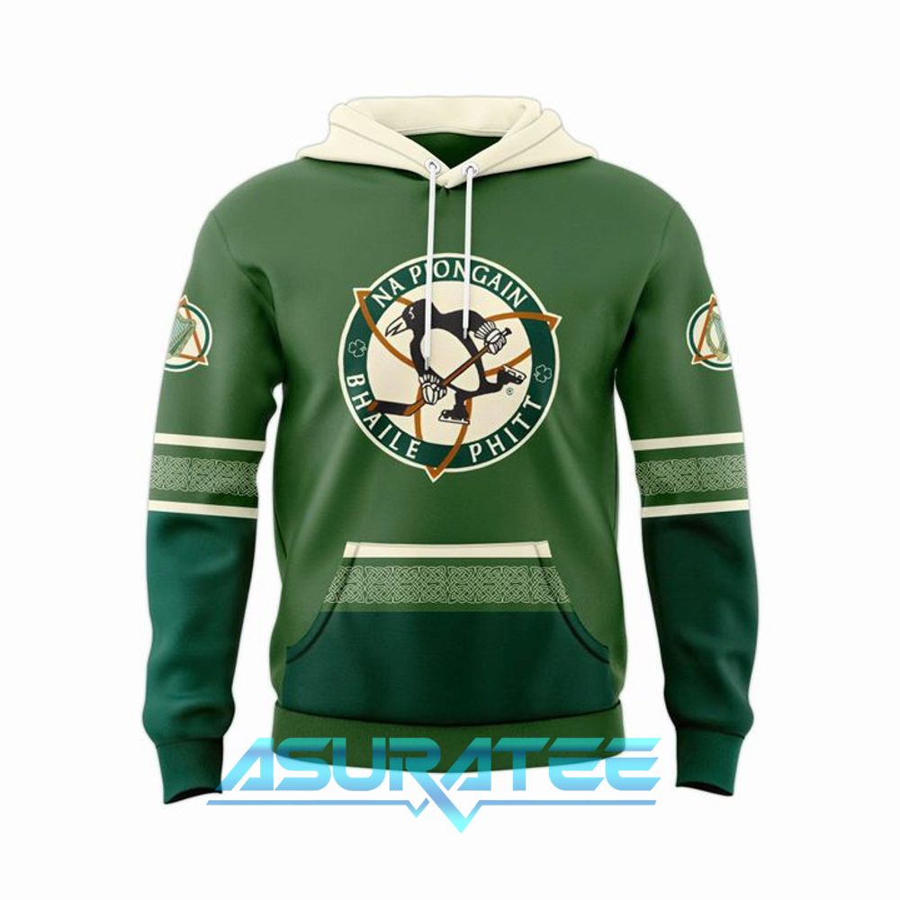 Pittsburgh Penguins x Irish Heritage Night 2026 Special Hoodie, Cap