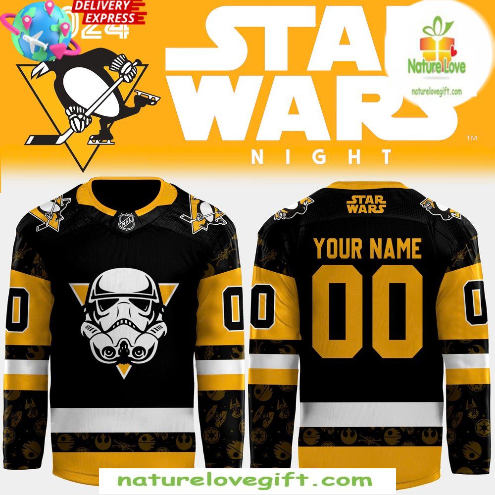 Pittsburgh Penguins Star Wars Night 2026 Black Hockey Jersey