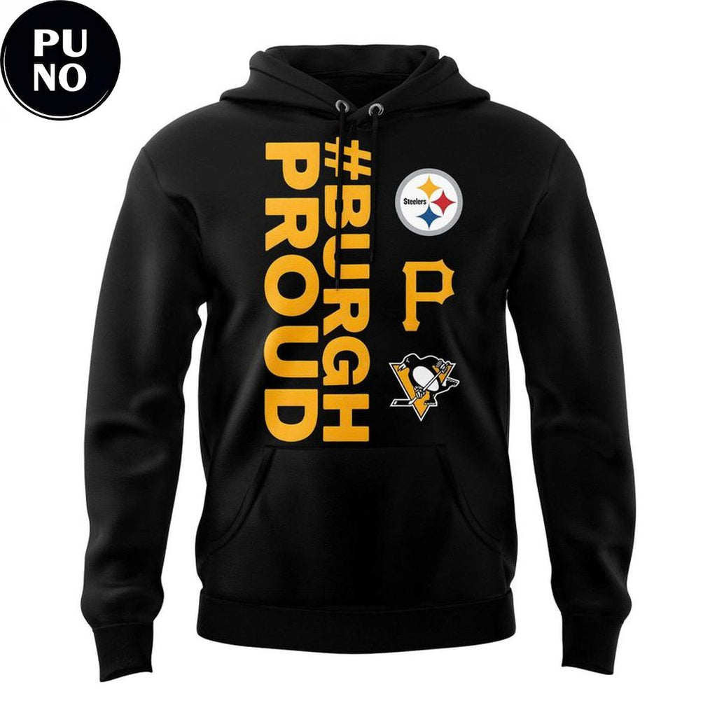 Pittsburgh Penguins x Steelers x Pirates 2026 Burgh Proud Hoodie T-Shirt