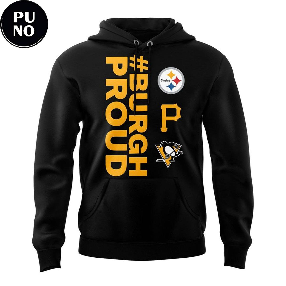 Pittsburgh Penguins x Steelers x Pirates 2026 Burgh Proud Hoodie T-Shirt