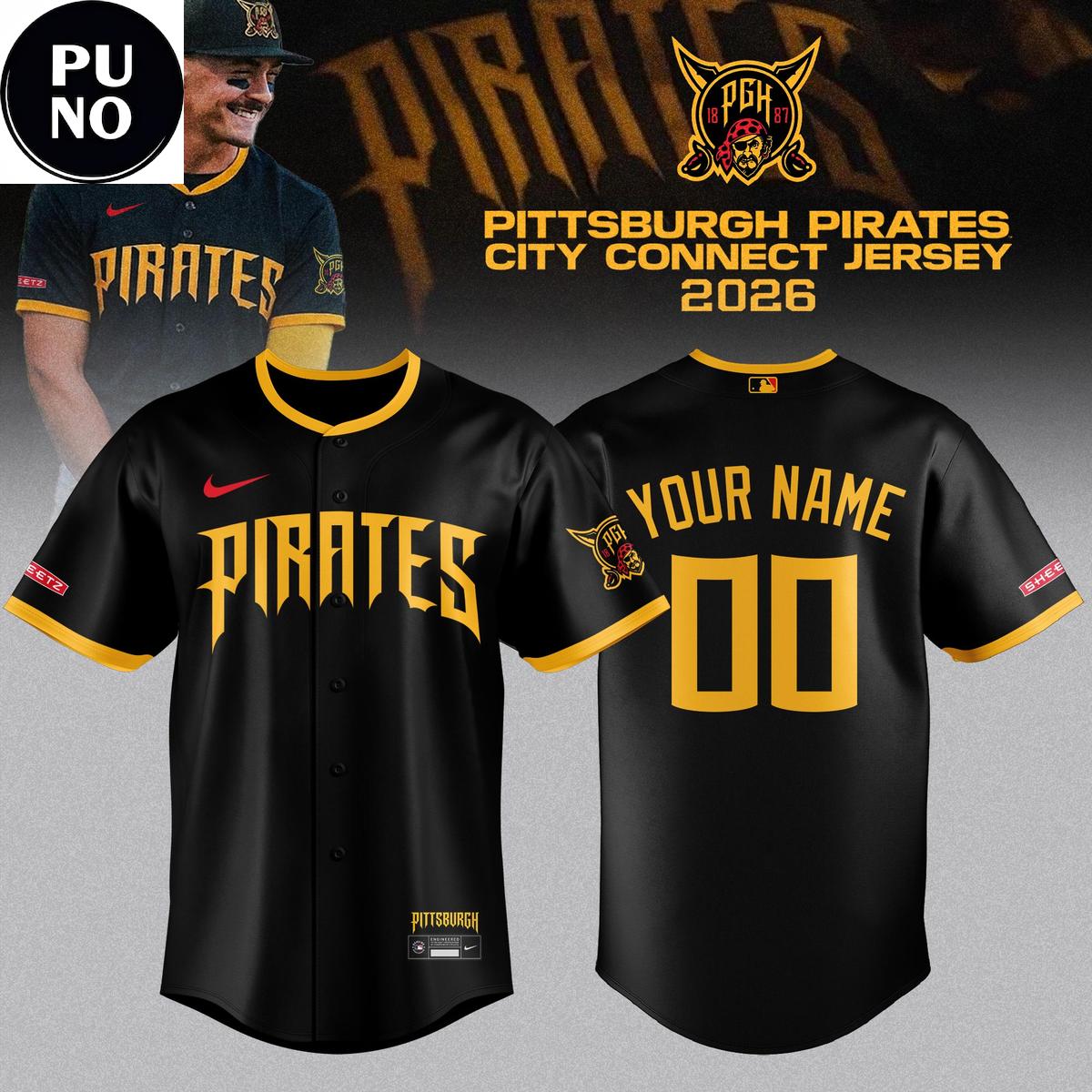 Pittsburgh Pirates City Connect 2026 Personalized Baseball Jersey
