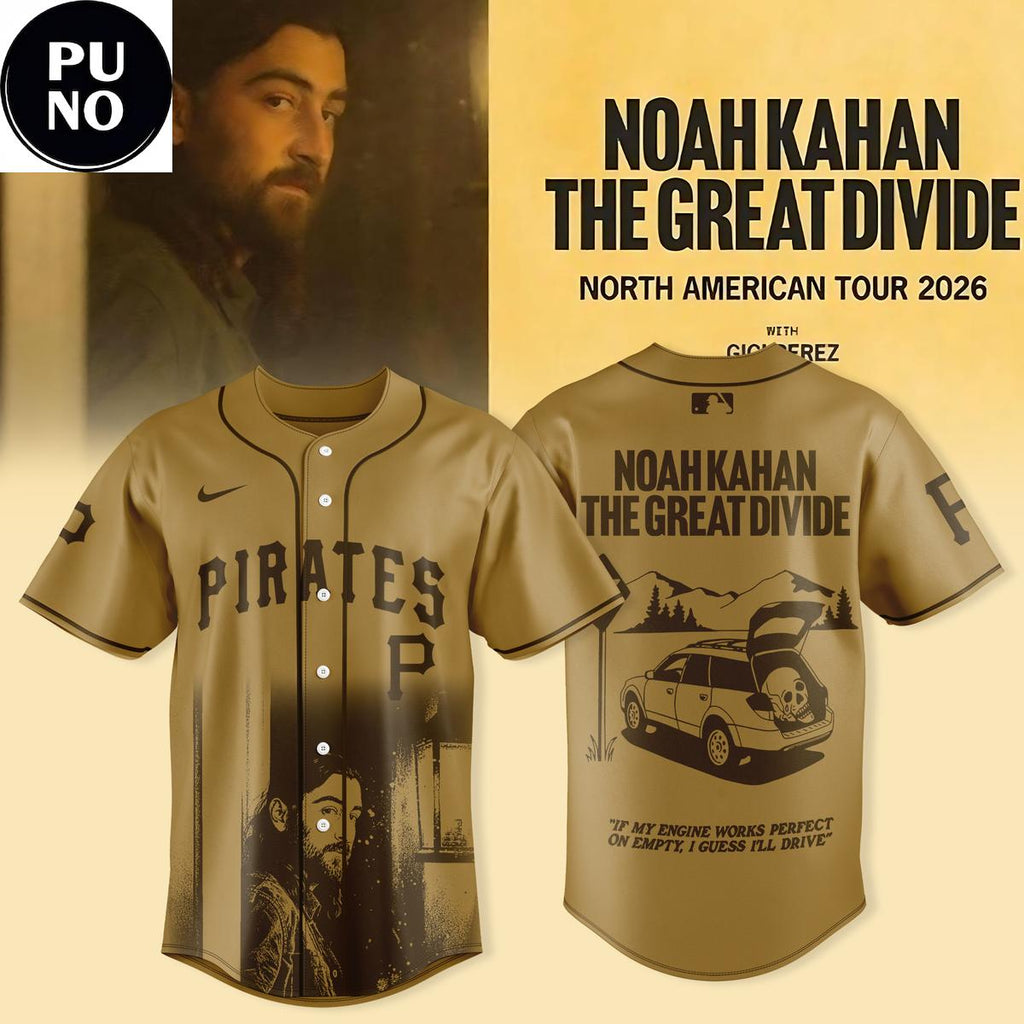 Pittsburgh Pirates x Noah Kahan The Great Divide Tour 2026 Baseball Jersey