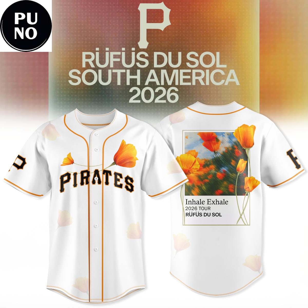 Pittsburgh Pirates x Rufus Du Sol Inhale Exhale World Tour 2026 Baseball Jersey