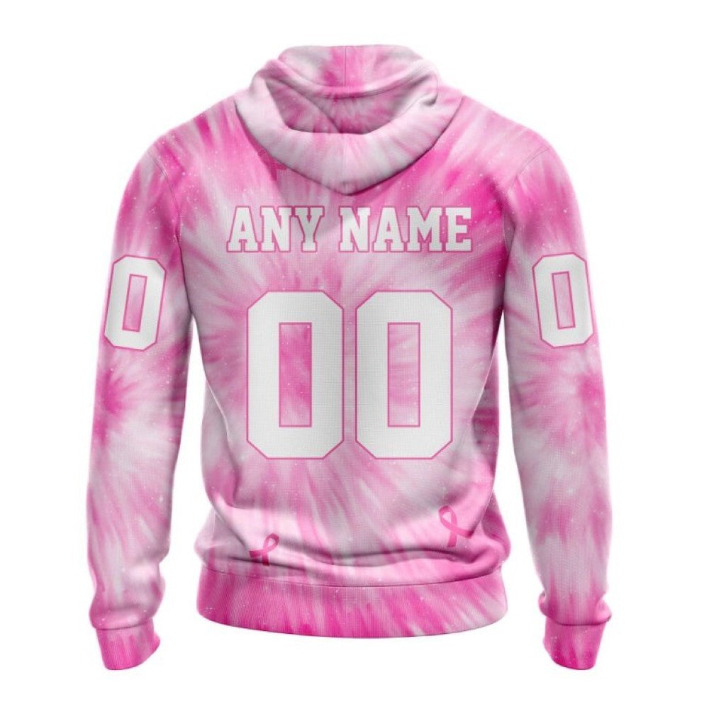 Personalized NFL Pittsburgh Steelers All Over Print 3D Hoodie Special Pink Tie-Dye Unisex Hoodie