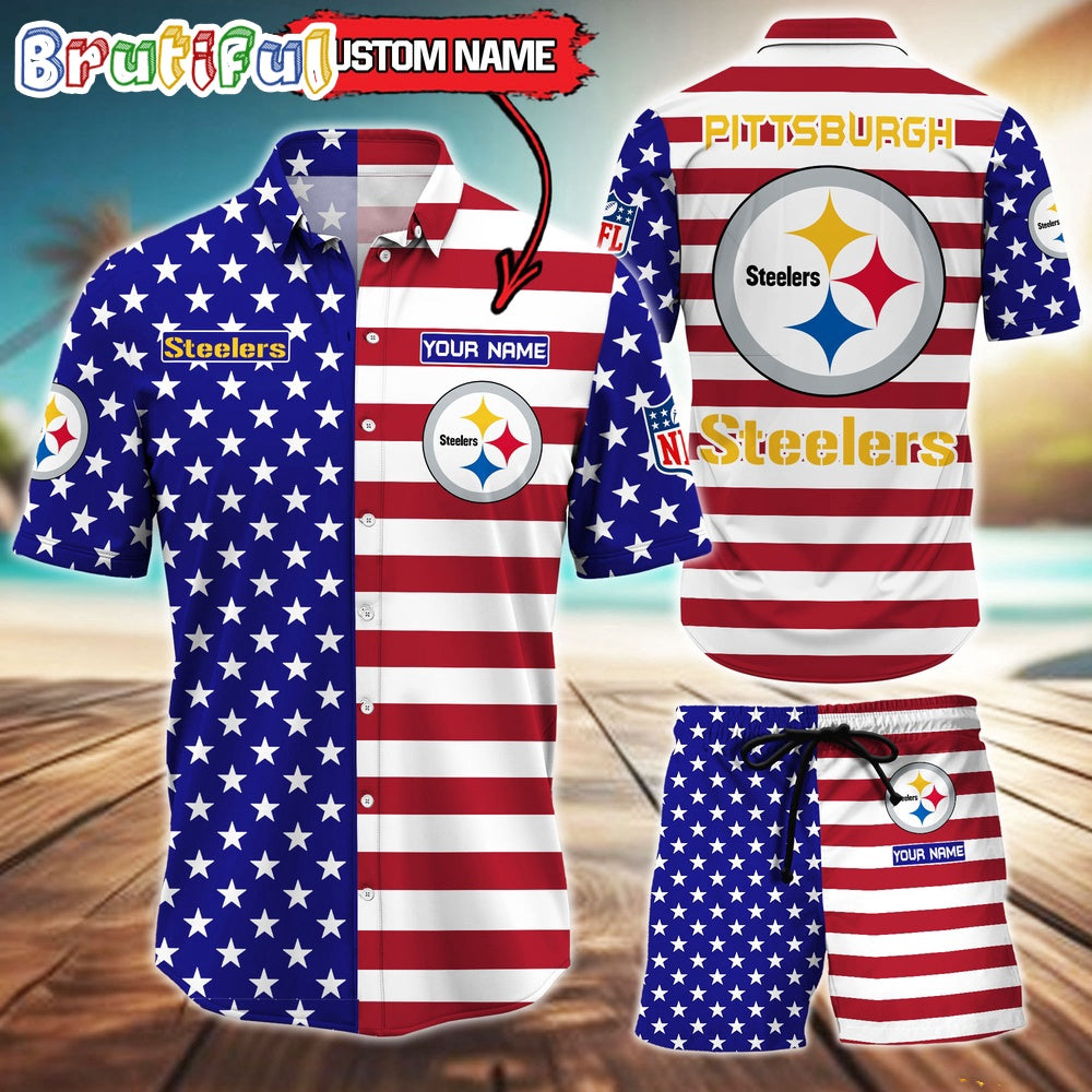 Pittsburgh Steelers American Flag Hawaii Shirt