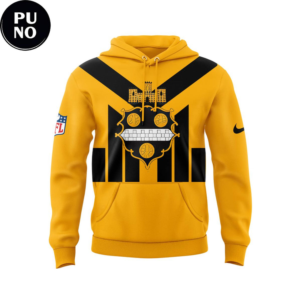 Pittsburgh Steelers Gold Alternate 1933 Throwback Game 2026 Hoodie
