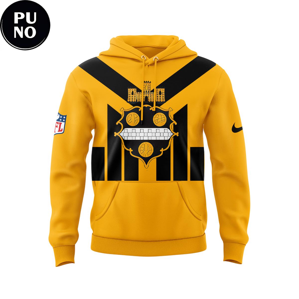 Pittsburgh Steelers Gold Alternate 1933 Throwback Game 2026 Hoodie