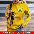 Custom NFL Pittsburgh Steelers Hoodie Leggings Rock Paper Scissors Throat Punch I Win Hoodie