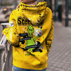Custom NFL Pittsburgh Steelers Hoodie Leggings The Grinch Hoodie Rock Paper Scissors Throat Punch I Win