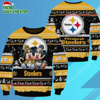 Pittsburgh Steelers NFL Mickey Minnie Ugly Christmas Sweater
