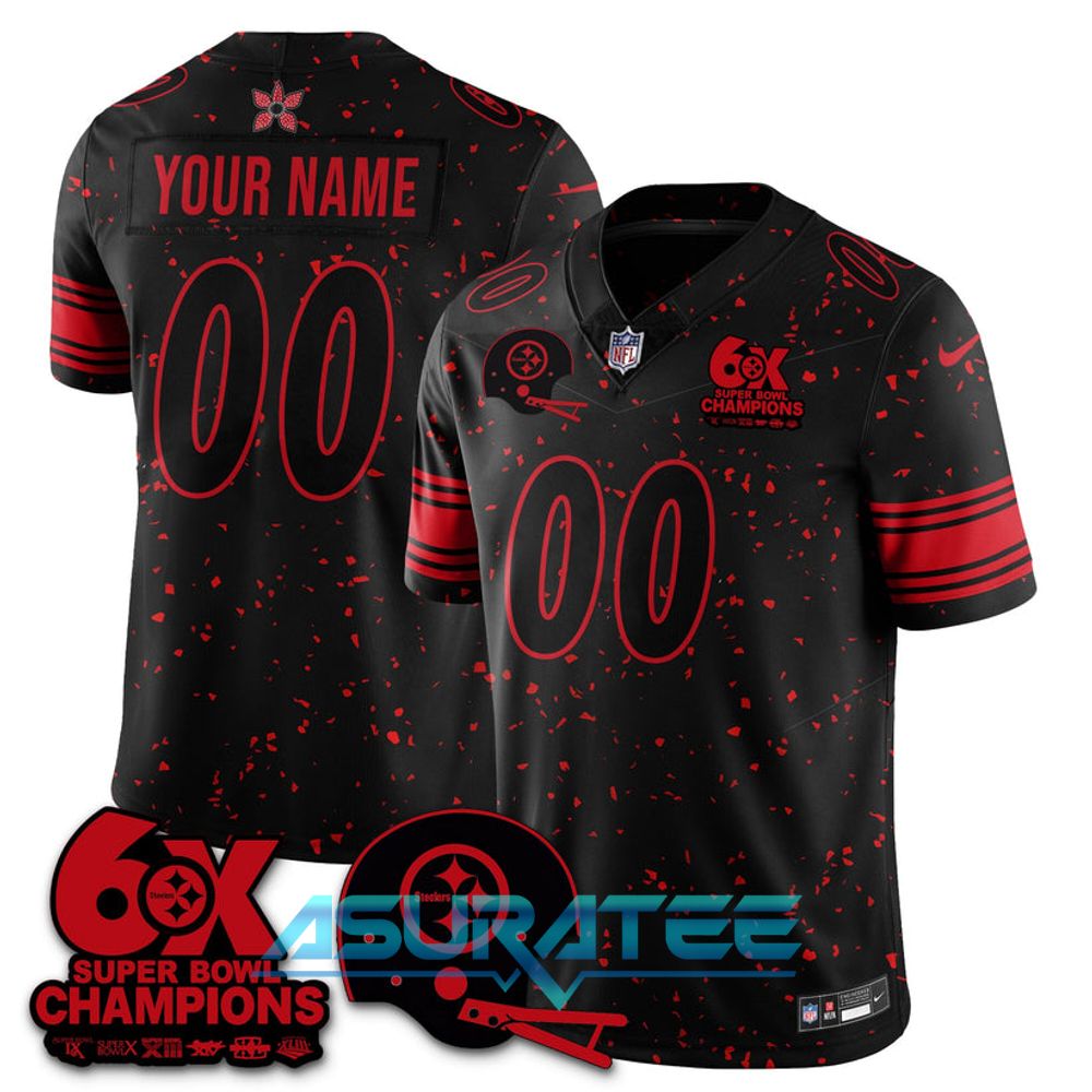 Pittsburgh Steelers x Stranger Things 5 Limited Custom Jersey