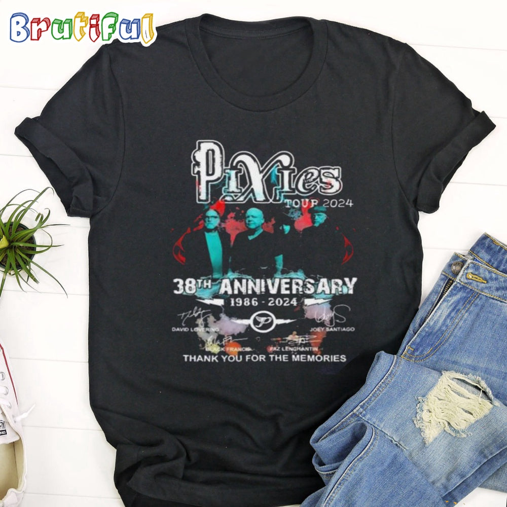 Pixies Tour 2024 38th Anniversary 1986 2024 Thak You For The Memories T Shirt
